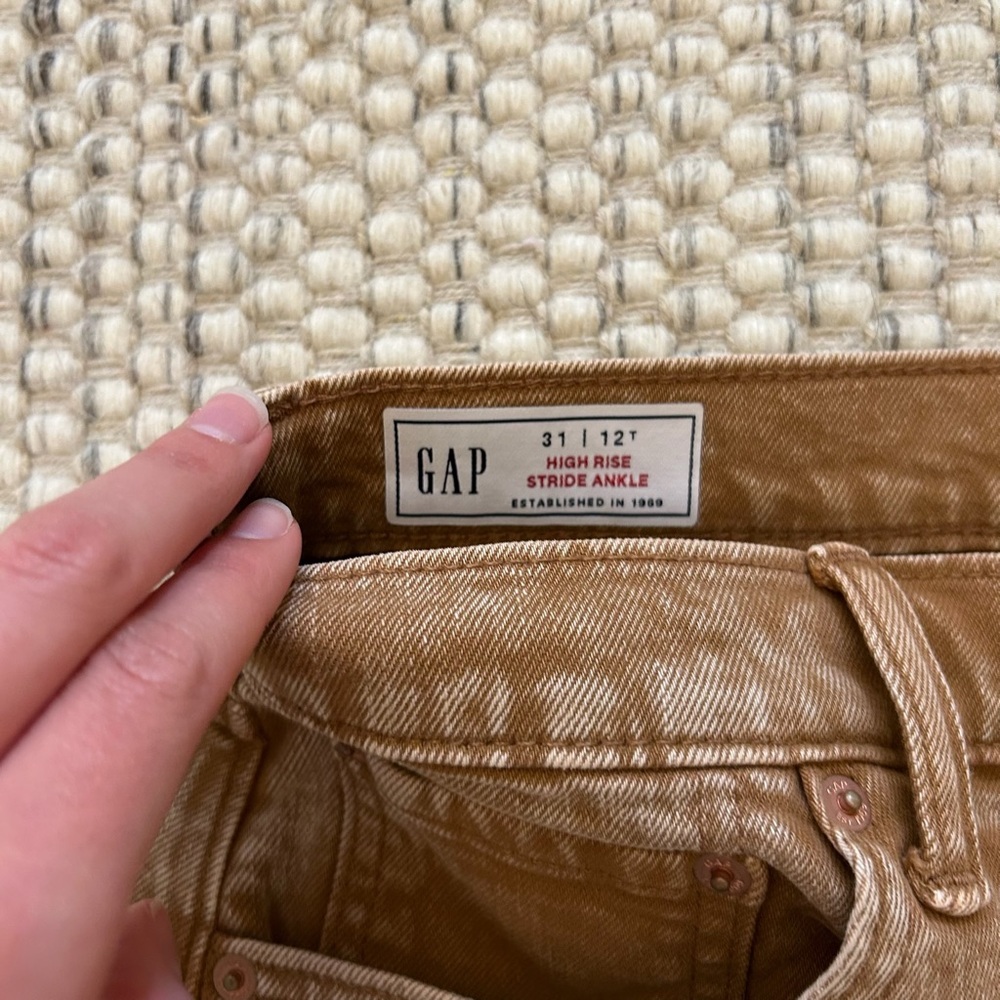 GAP High Stride Wide Leg Ankle Jeans 31 Tall / 12 Tall - Picture 6 of 7